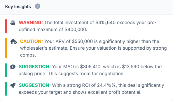 Screenshot of the REILink Facilitator Dashboard showing how a user can select different teams of professionals to analyze a deal.